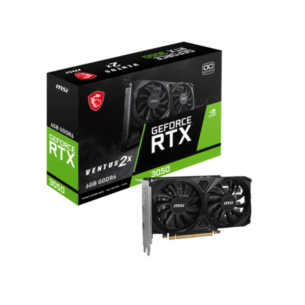 CARTE GRAPHIQUE MSI GEFORCE RTX 3050 VENTUS 2X 6G OC