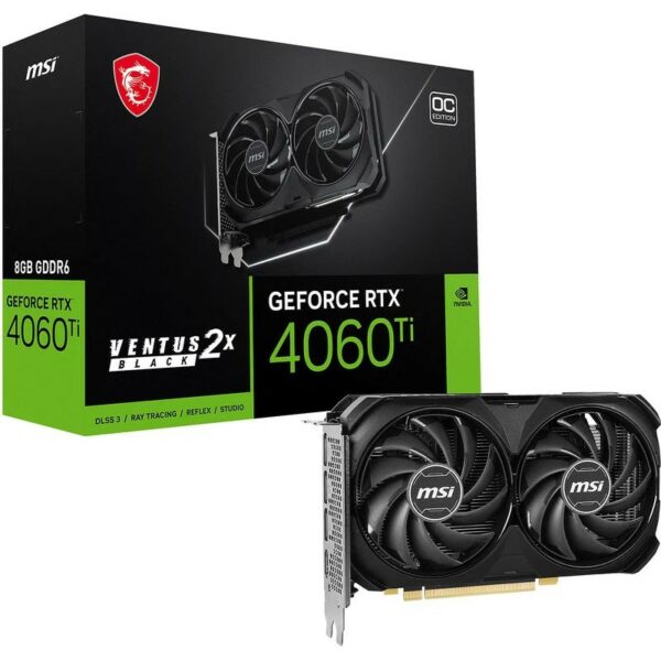 CARTE GRAPHIQUE MSI RTX 4060 TI VENTUS 2X BLACK 8G OC