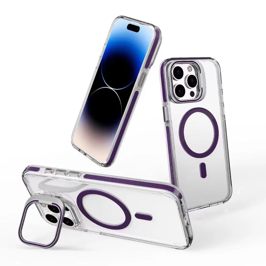 Coque Renforcée Avec Support Pour IPhone 15 Pro Max - Protection Caméra, Marque Hurtel, Noire