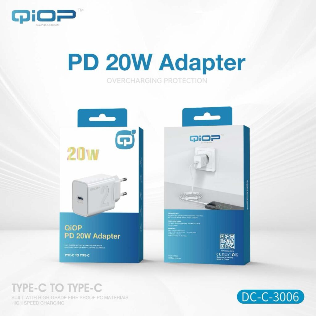 TÊTE DE CHARGEUR QIOP PD 20W DC-C-3006