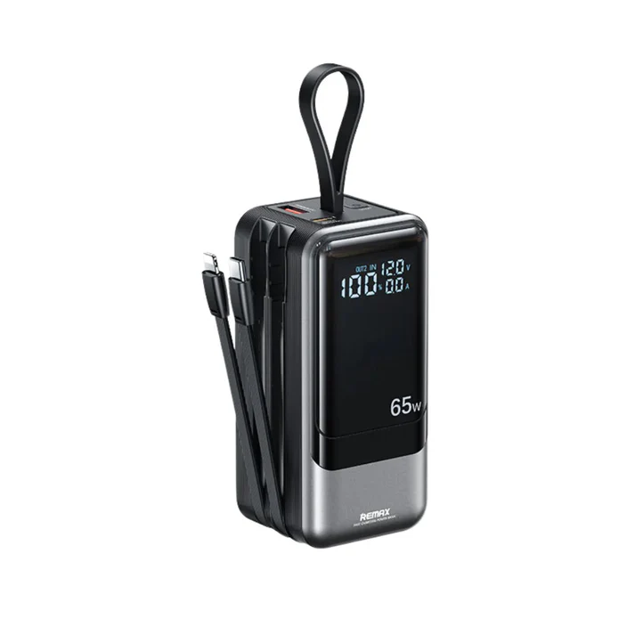 POWER BANK REMAX 20000MAH 65W AVEC CÂBLES INTEGRÉS