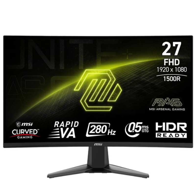 ECRAN GAMING MSI MAG 276CXF 280 HZ 27'' FULL HD INCURVÉ