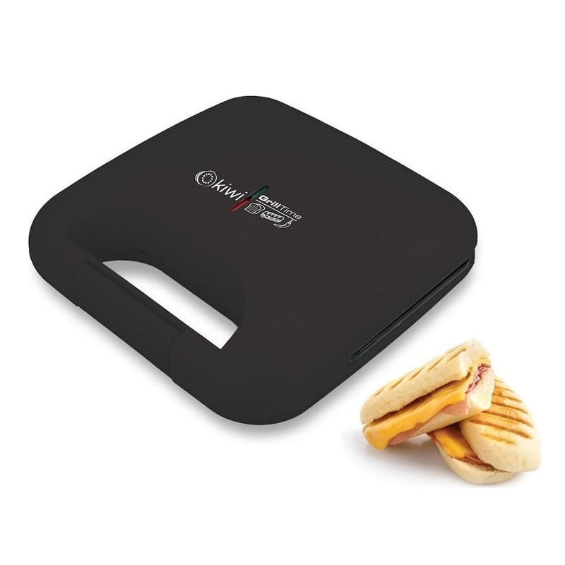 APPAREIL À PANINI KIWI KSM-2405 – 750W – PLAQUES ANTIADHÉSIVES – NOIR